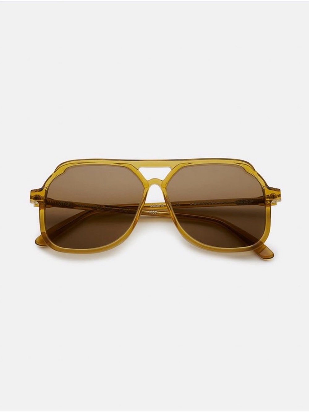 Women's Amber Transparent Frame Sunglasses - Brown Lenses